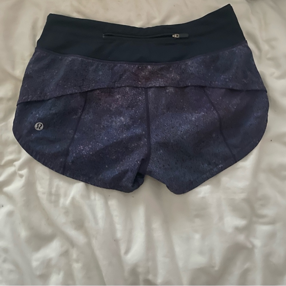 Lululemon Speed Up Shorts 2.5” Galaxy Print Blue/Purple/Black